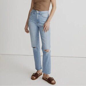 madewell "the perfect vintage straight jean" tall, size 28T
